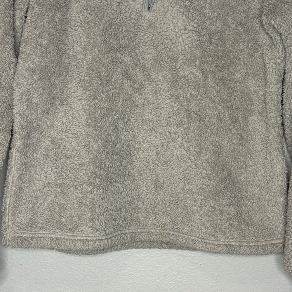 Patagonia Los Gatos 1/4 Zip Sherpa Fleece Pullover Grey/Beige Womens Small - Picture 3 of 10